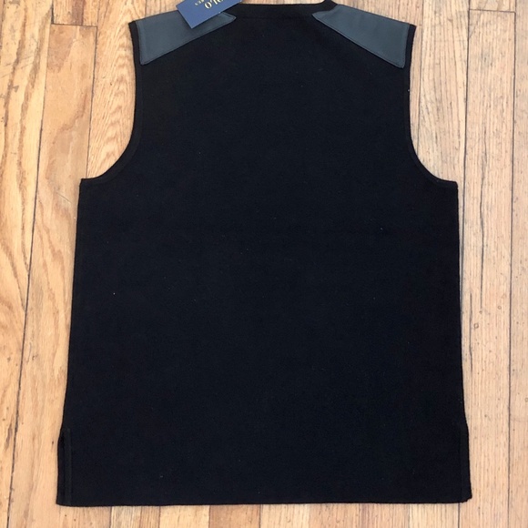 Polo Ralph Lauren Sweater Vest Black Wool Blend M - Picture 9 of 9